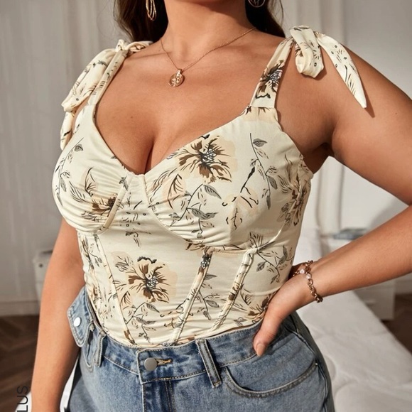 SHEIN Tops - Faux corset tank